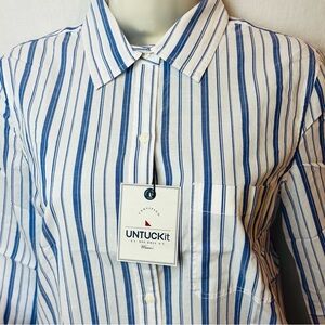 NWT UNTUCKit Pinot Perse Striped Women's Shirt 4